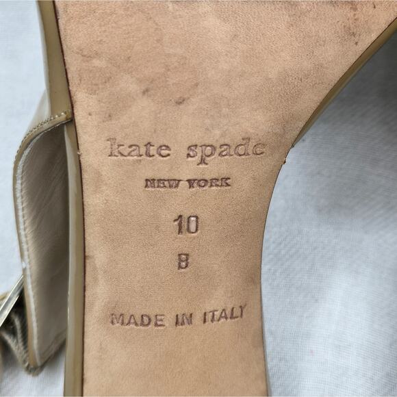 KATE SPADE Tan Slingback Open Toe 3in Heels - Picture 10 of 10